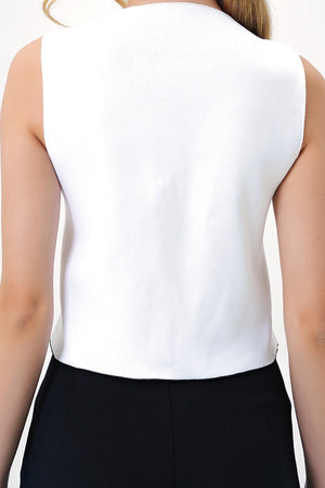 Trendy Color-Block Knit Vest