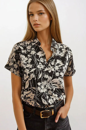 Trendy Floral Viscose Blouse