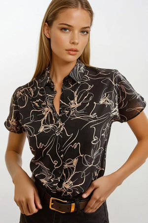 Trendy Floral Viscose Blouse