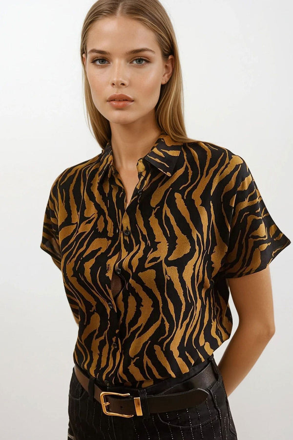 Trendy Floral Viscose Blouse