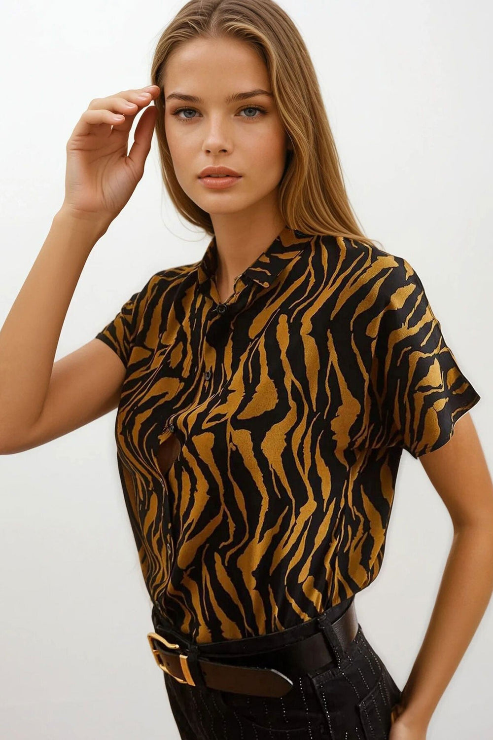 Trendy Floral Viscose Blouse