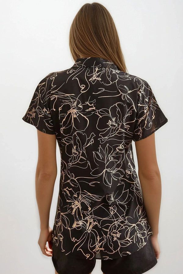 Trendy Floral Viscose Blouse