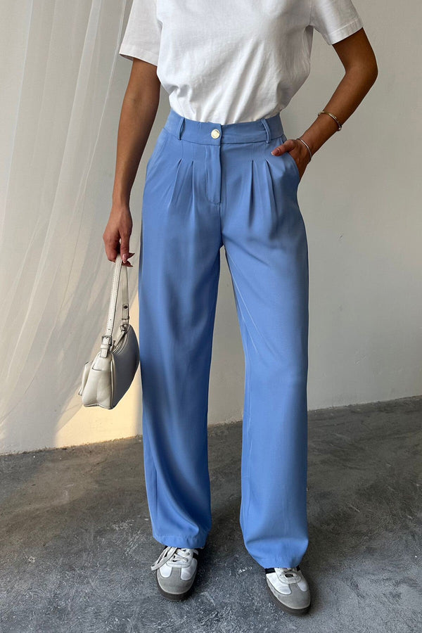 Chic High-Waisted Pleated Pants