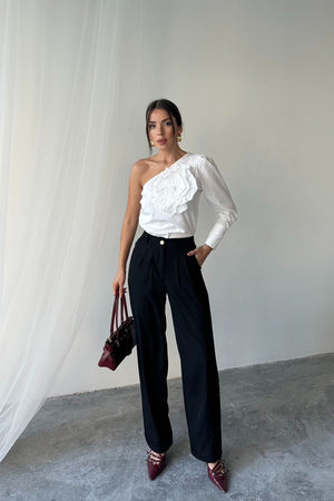 Chic High-Waisted Pleated Pants