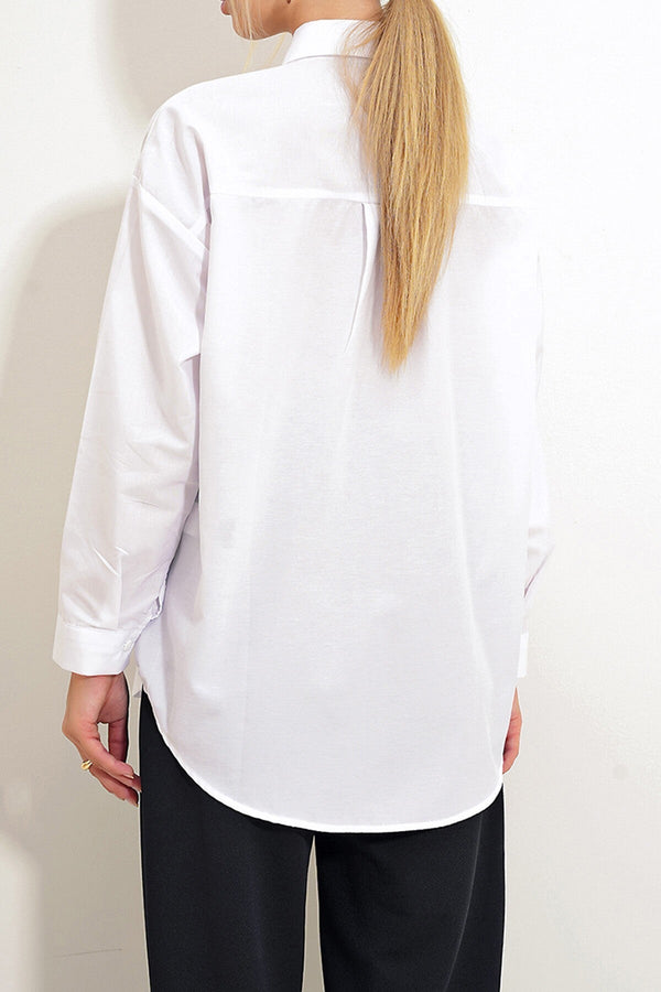 Chic Detachable Ribbon Shirt