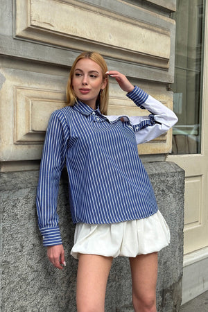 Elegant Asymmetrical Button-Detail Shirt