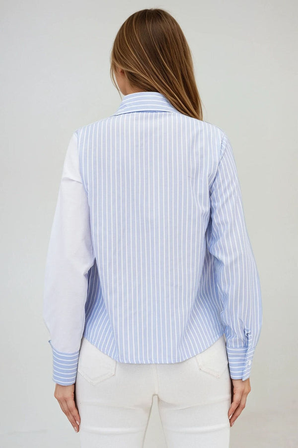 Elegant Asymmetrical Button-Detail Shirt