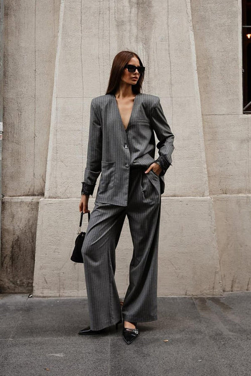 Elegant Lace-Detail Palazzo Trousers