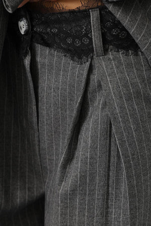 Elegant Lace-Detail Palazzo Trousers