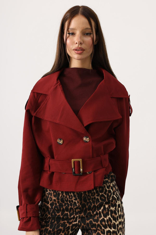 Elegant Short Trench Style Jacket