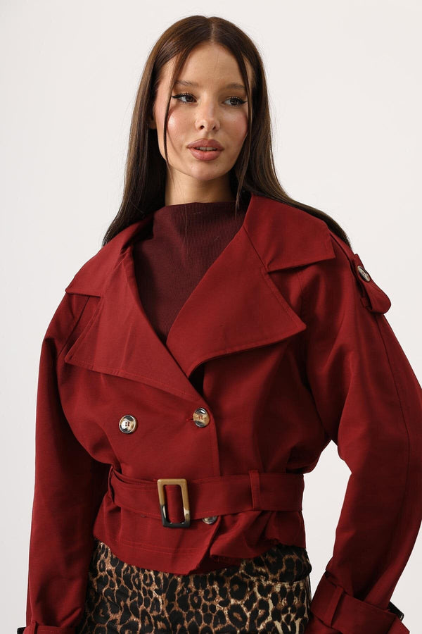 Elegant Short Trench Style Jacket