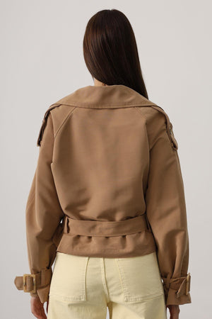 Elegant Short Trench Style Jacket