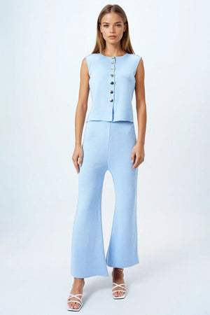 Elegant Knit Set: Top & Trousers