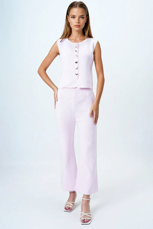 Elegant Knit Set: Top & Trousers