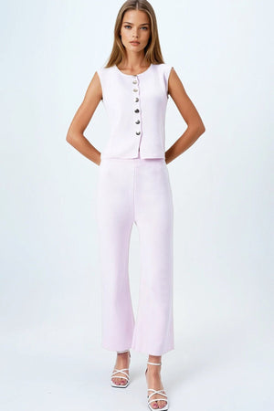 Elegant Knit Set: Top & Trousers