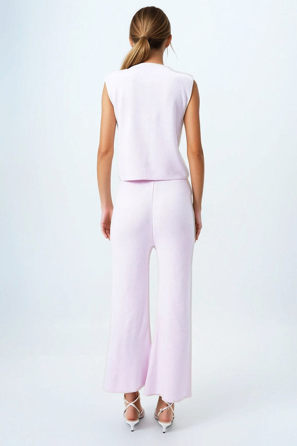 Elegant Knit Set: Top & Trousers