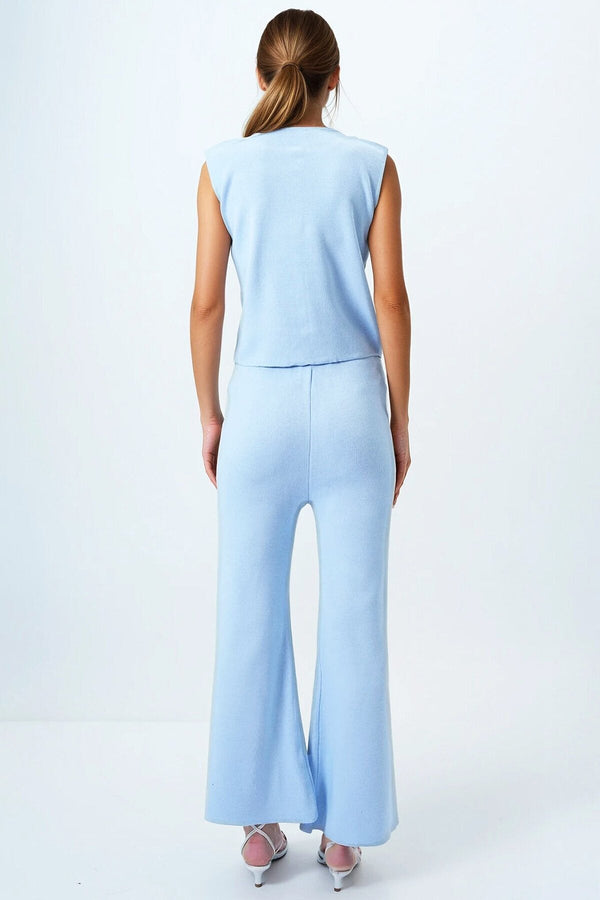 Elegant Knit Set: Top & Trousers