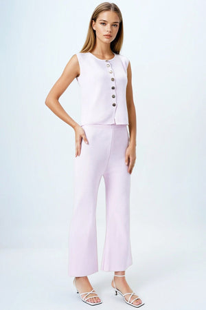 Elegant Knit Set: Top & Trousers