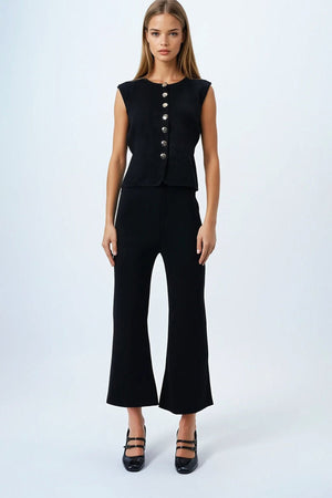 Elegant Knit Set: Top & Trousers