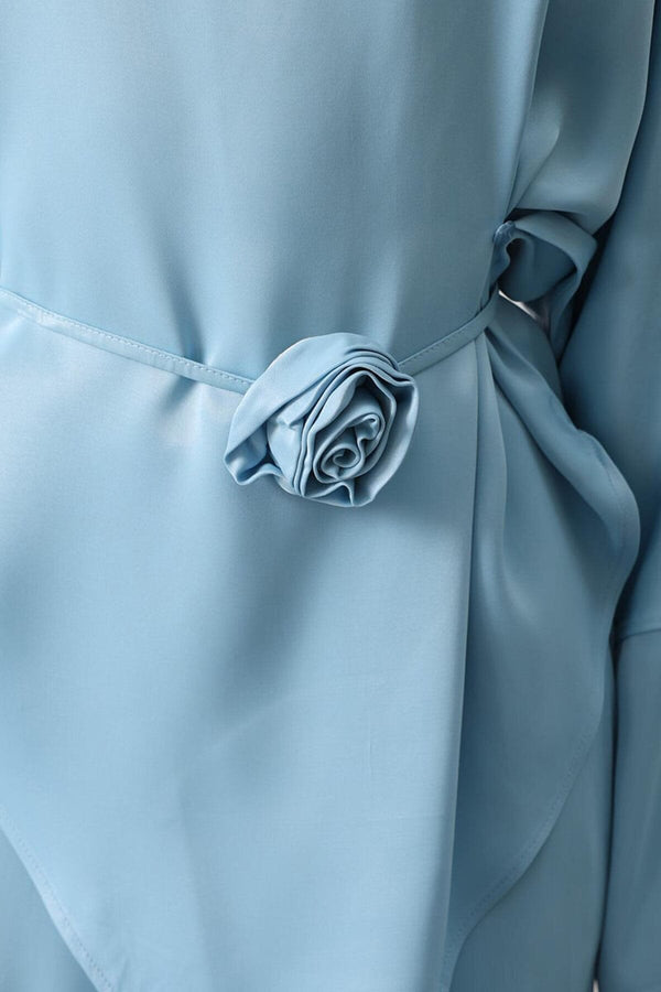 Elegant Satin Blouse & Trousers Set