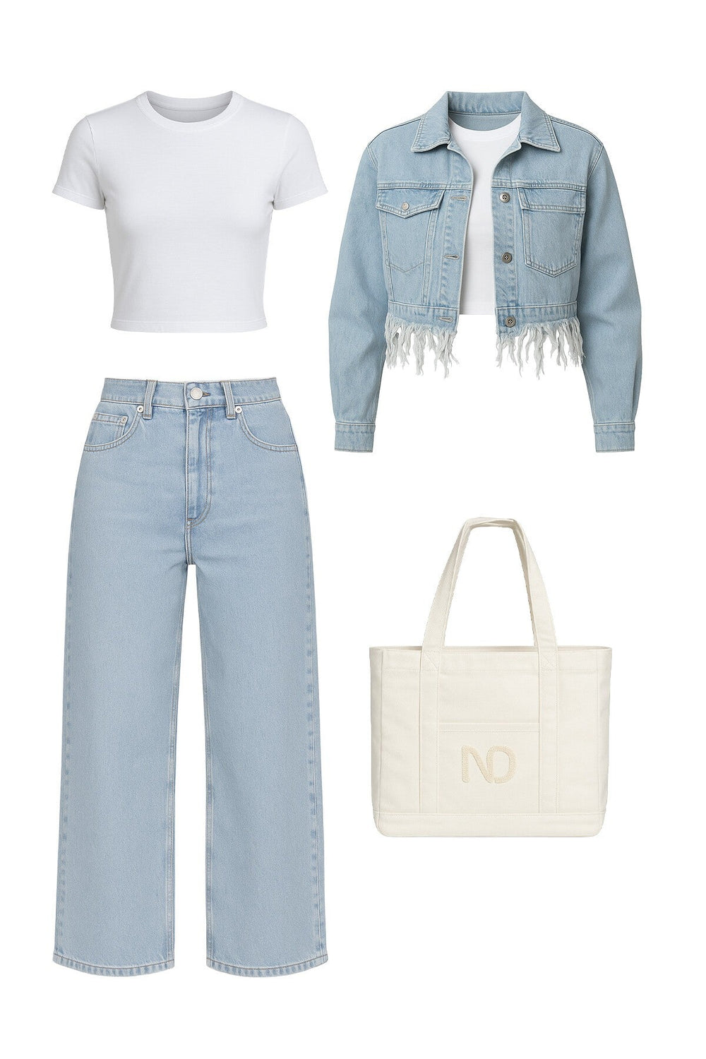 Stylish Denim Accessory Set