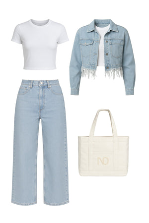 Stylish Denim Accessory Set