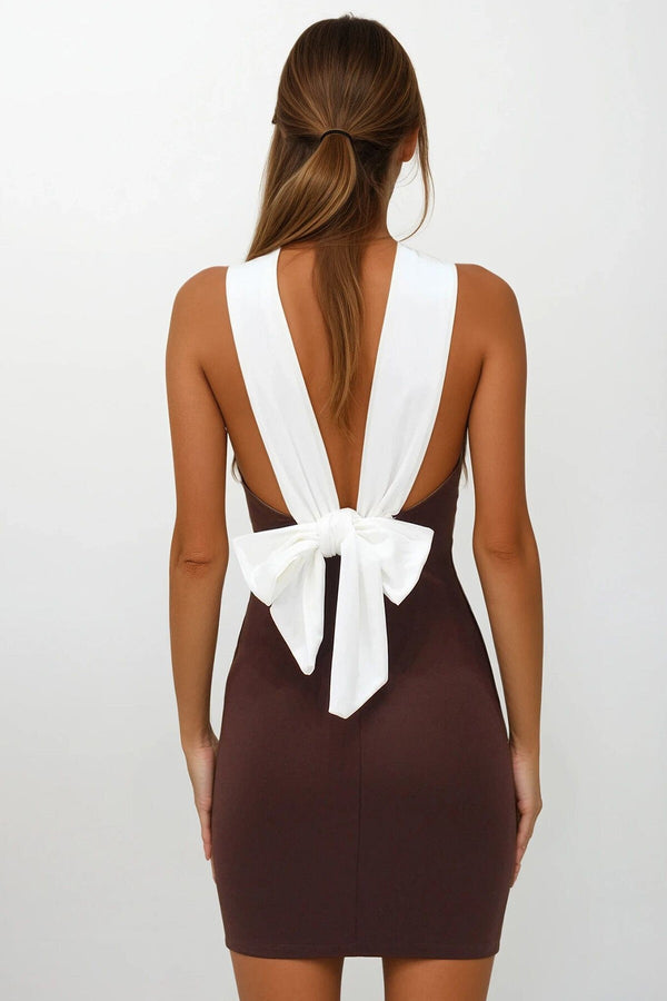 Black Statement Strap Party Dress