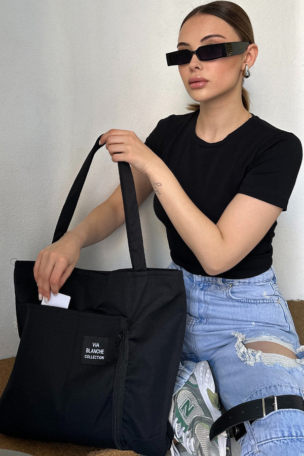 Stylish Denim Top & Bag Set