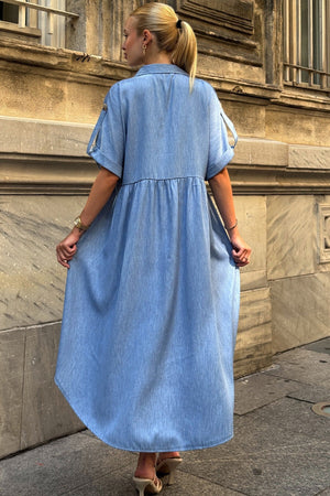 Trendy Button-Detail Shirt Dress