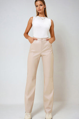 Elegant Seam-Detail Palazzo Trousers
