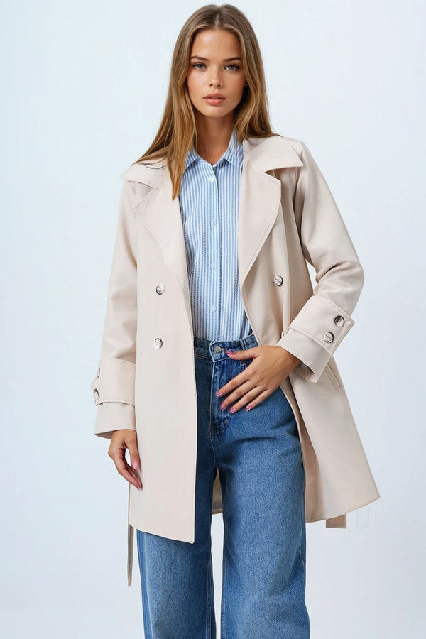 Chic Double-Breasted Trench