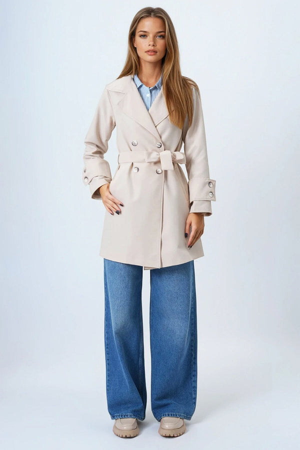 Chic Double-Breasted Trench