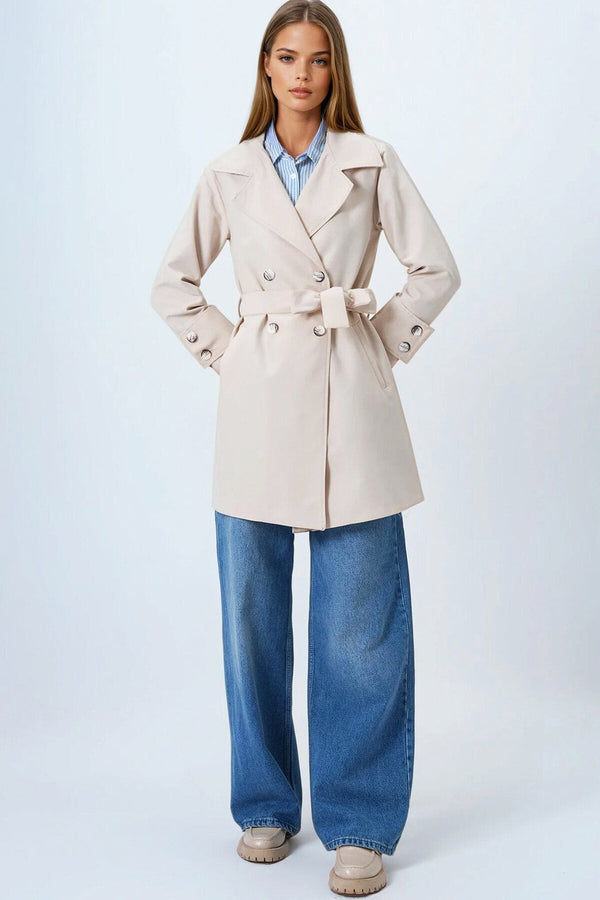 Chic Double-Breasted Trench