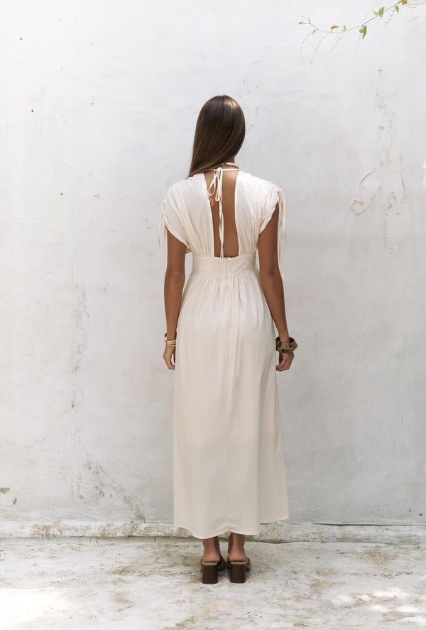 Manarola – Elegant Beige Maxi Dress