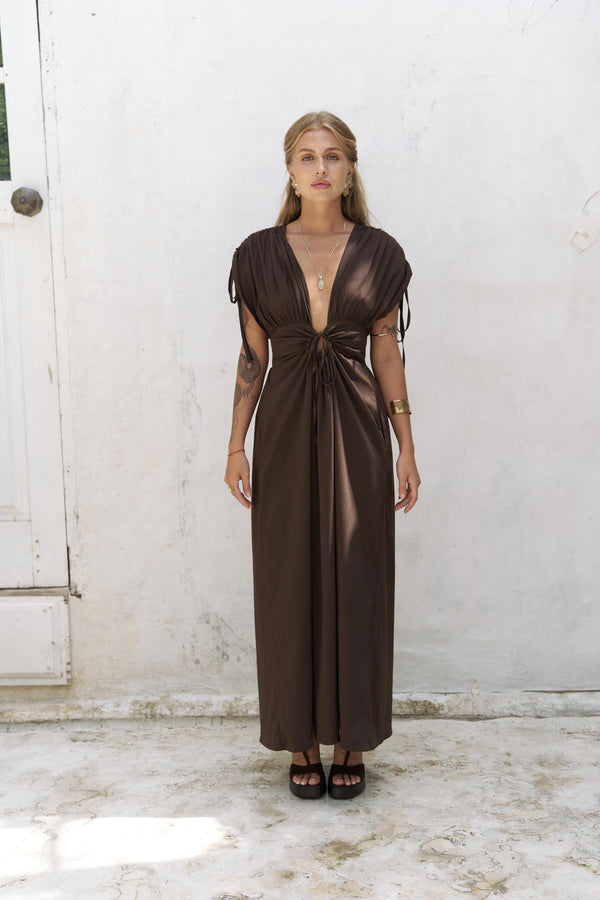 Manarola – Elegant Beige Maxi Dress
