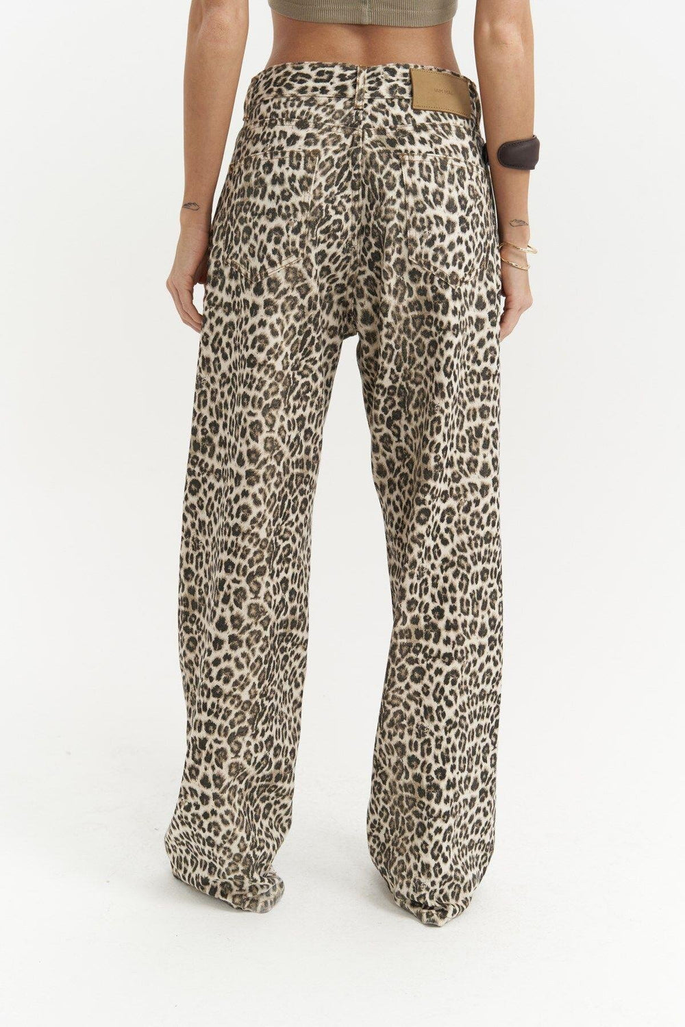 Trendy Leopard Print Jeans