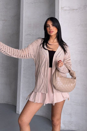 Chic Fringed Crochet Cardigan