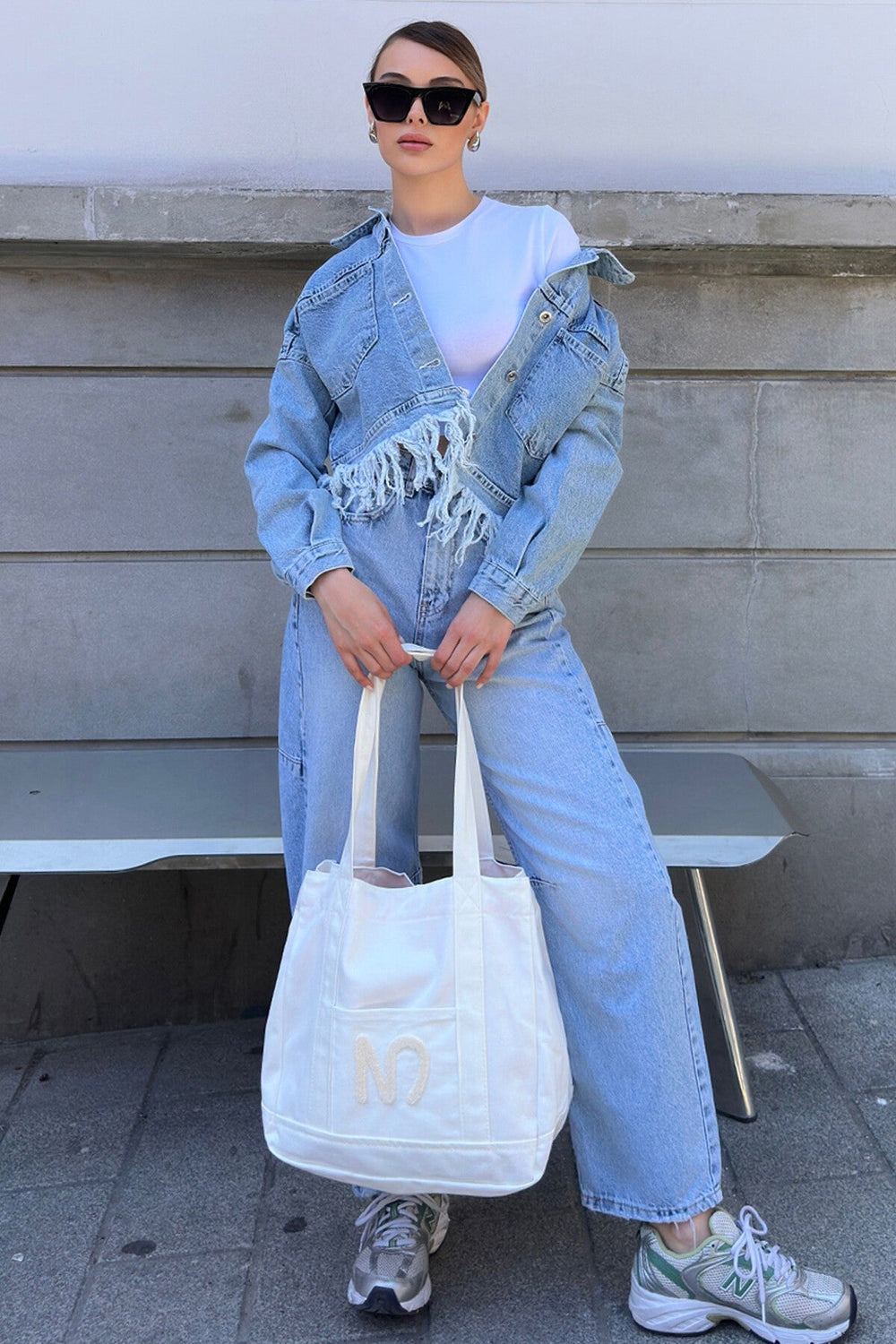 Stylish Denim Accessory Set