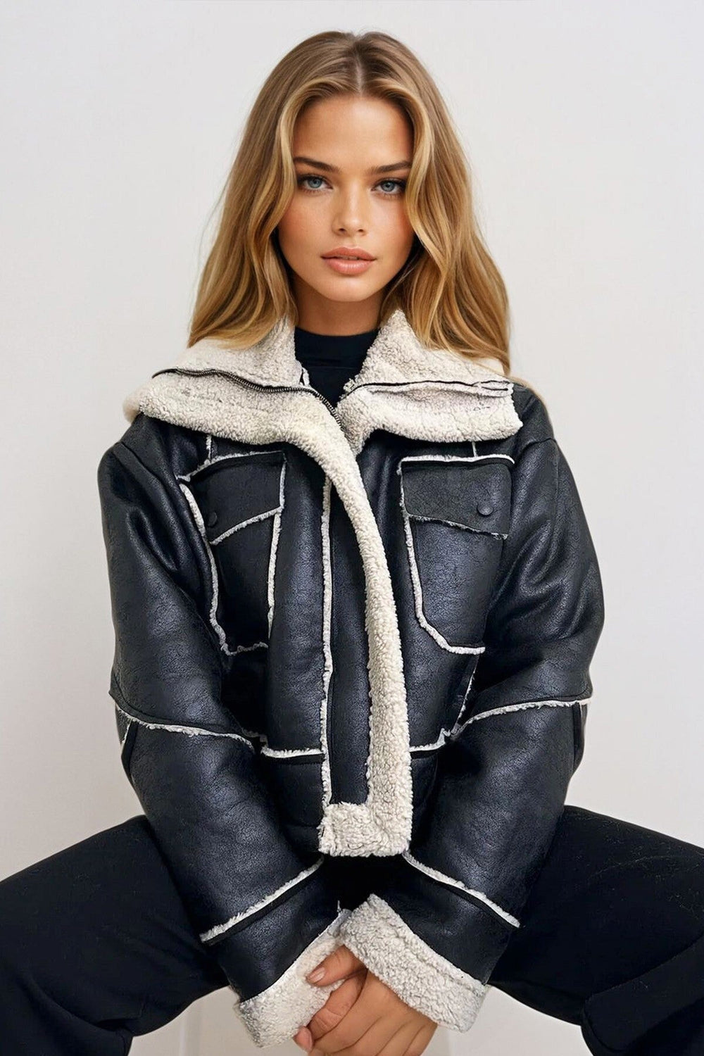 Elegant Faux Fur-Lined Jacket