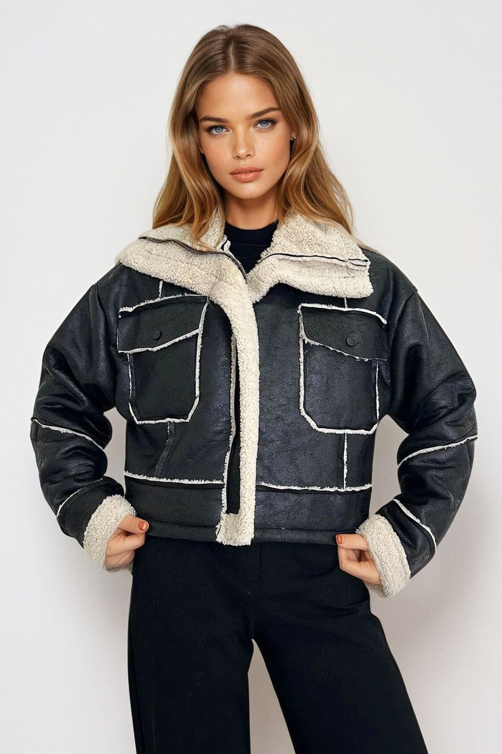 Elegant Faux Fur-Lined Jacket