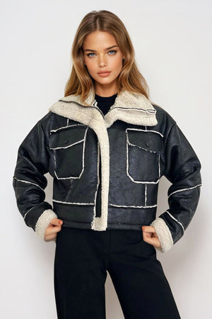 Elegant Faux Fur-Lined Jacket