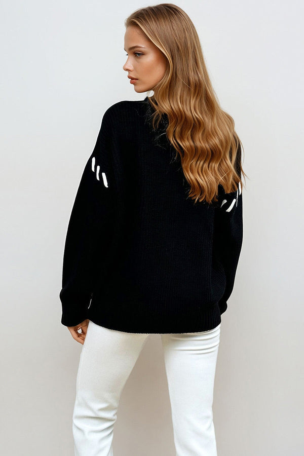 Elegant V-Neck Knit Cardigan
