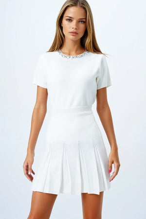 Elegant Knit Set: Top & Skirt