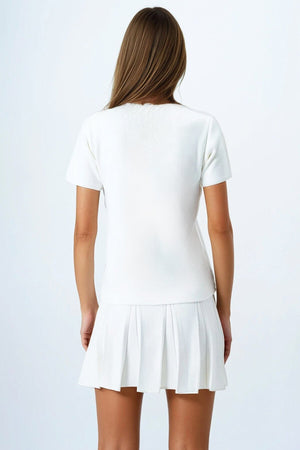 Elegant Knit Set: Top & Skirt