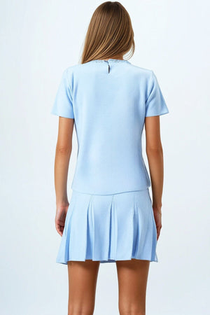Elegant Knit Set: Top & Skirt