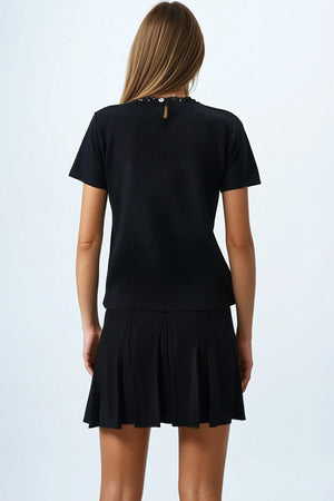 Elegant Knit Set: Top & Skirt