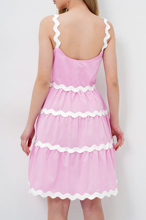 Zigzag Stripe Premium Party Dress