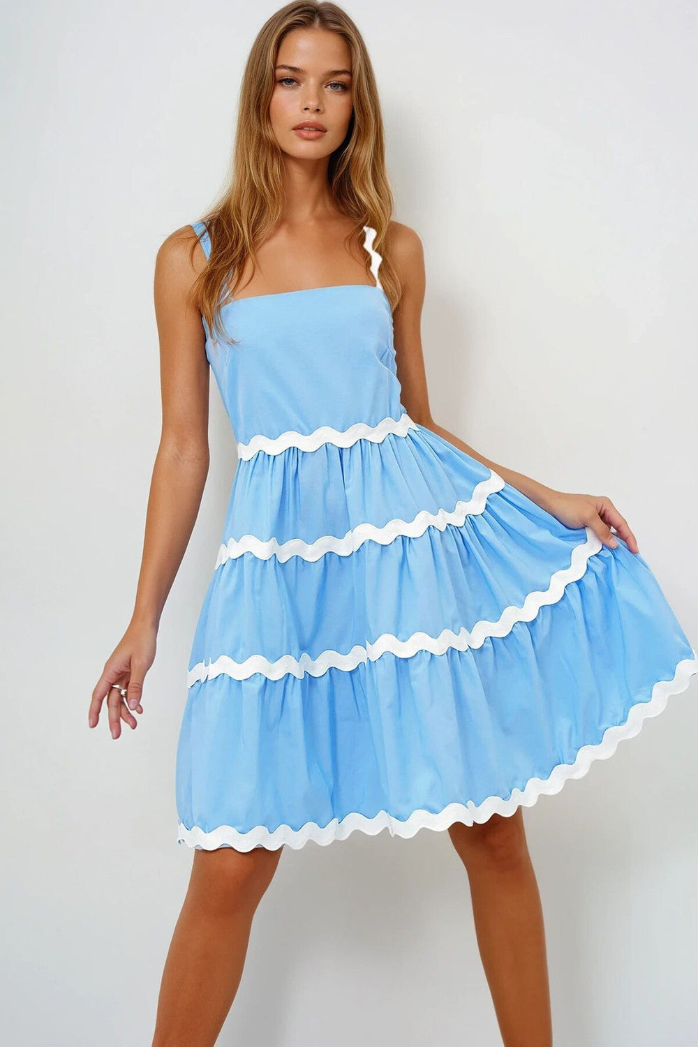 Zigzag Stripe Premium Party Dress