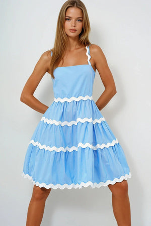 Zigzag Stripe Premium Party Dress