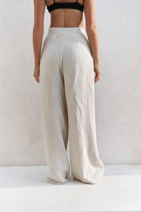 Premium Linen Palazzo Pants – Dapper